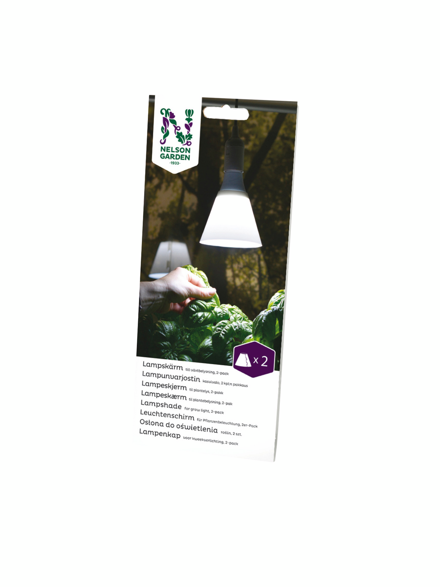 Kasvivalon lampunvarjostin E27 2kpl