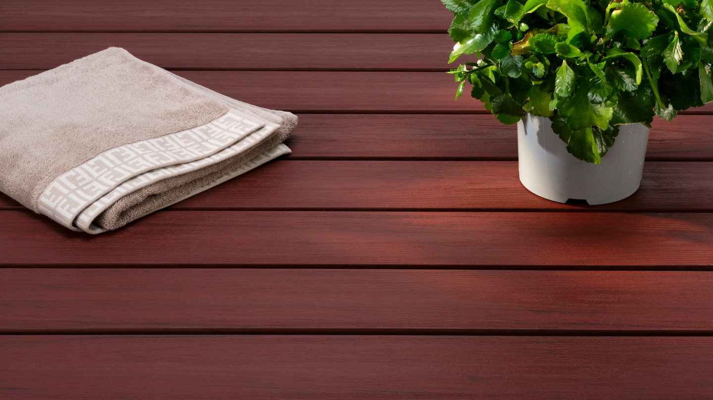 Terassilauta UPM ProFi Piazza One Red Padouk 25x140x4000