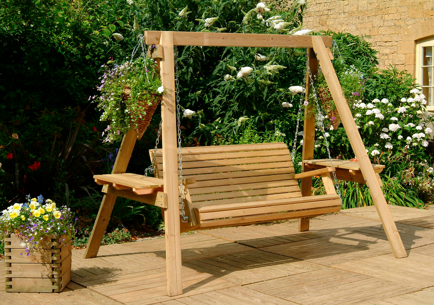 Keinu Tammiston Puu Lilli 2-istuttava 119cm vihreä kestopuu