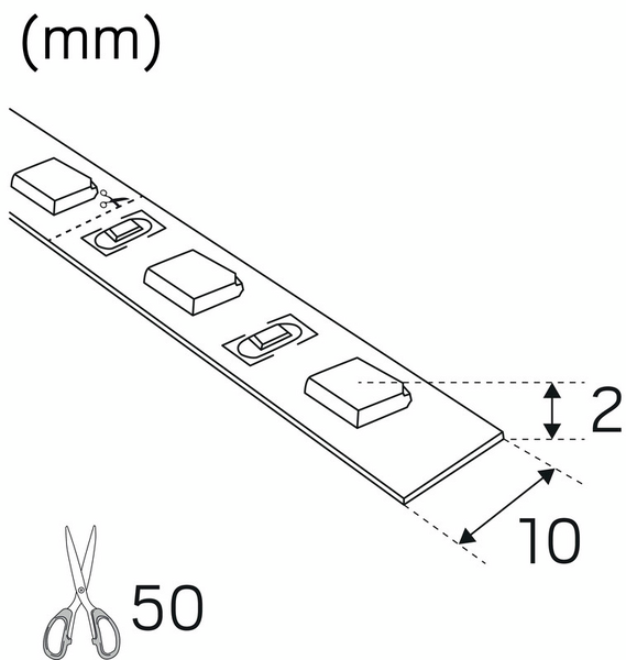 Led-nauha Hide-a-lite RX 24V 1565lm/m 19W/m 5m IP20 valkoinen 5m