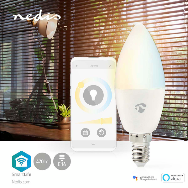 Led-lamppu Nedis Smartlife Wifi 2700-6500K 470lm E14