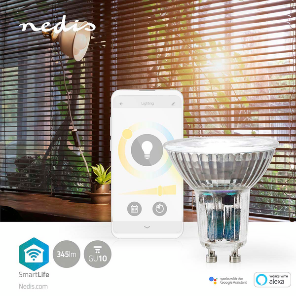 Led-lamppu Nedis Smartlife WiFi 2700-6500K 345lm GU10