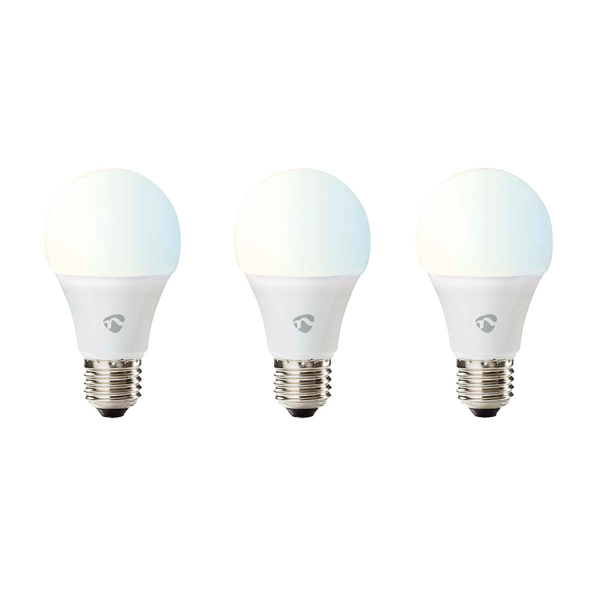 Led-lamppu Nedis Smartlife Wifi 2700-6500K 806lm A60 3kpl E27