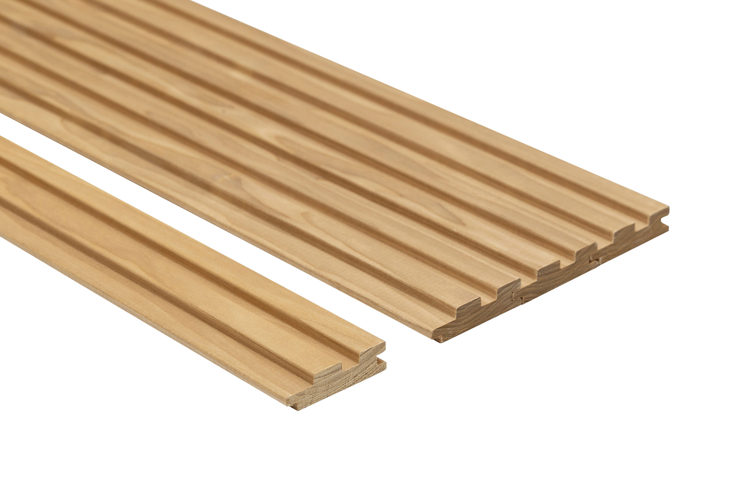 Saunapaneeli KYTE 15x60x1800 lämpökäsitelty haapa