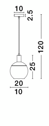 Riippuvalaisin Nova Luce Aubrey 200mm