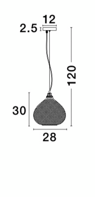 Riippuvalaisin Nova Luce Boho kulta 280mm E27