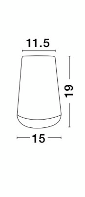 Pöytävalaisin Nova Luce Marco musta 150mm