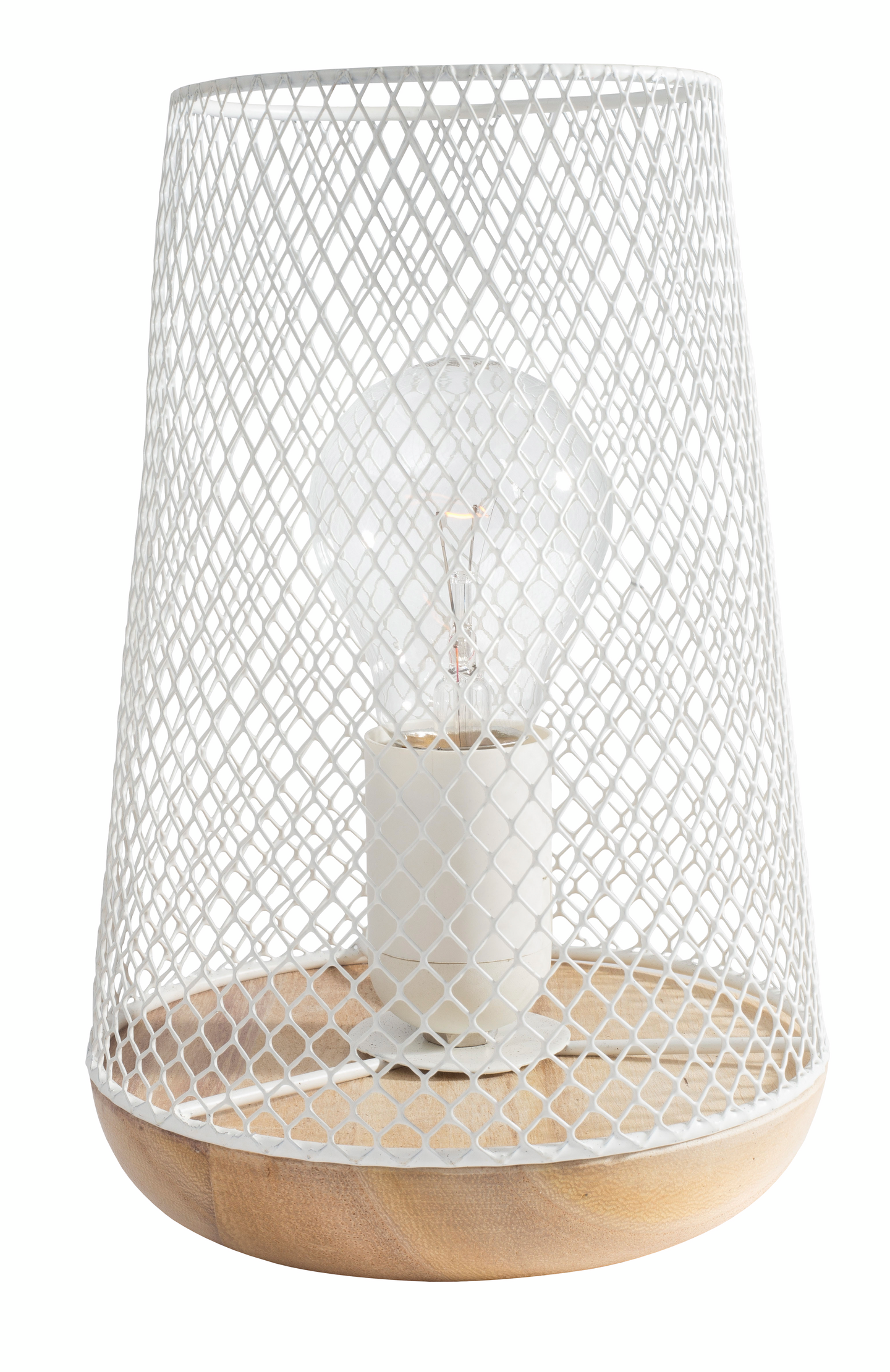 Pöytävalaisin Nova Luce Marco valkoinen 150mm