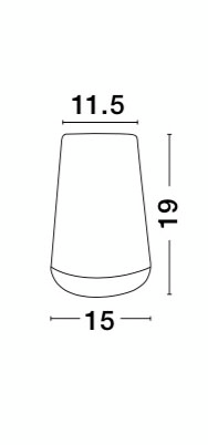 Pöytävalaisin Nova Luce Marco valkoinen 150mm