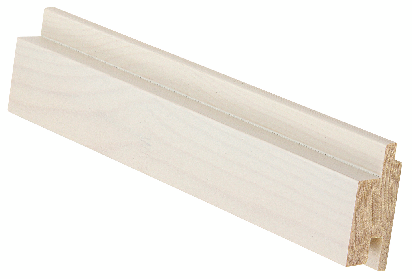 Sisustuspaneeli Cello 27x57x2680 rimapaneeli päätypontattu mänty valkovaha