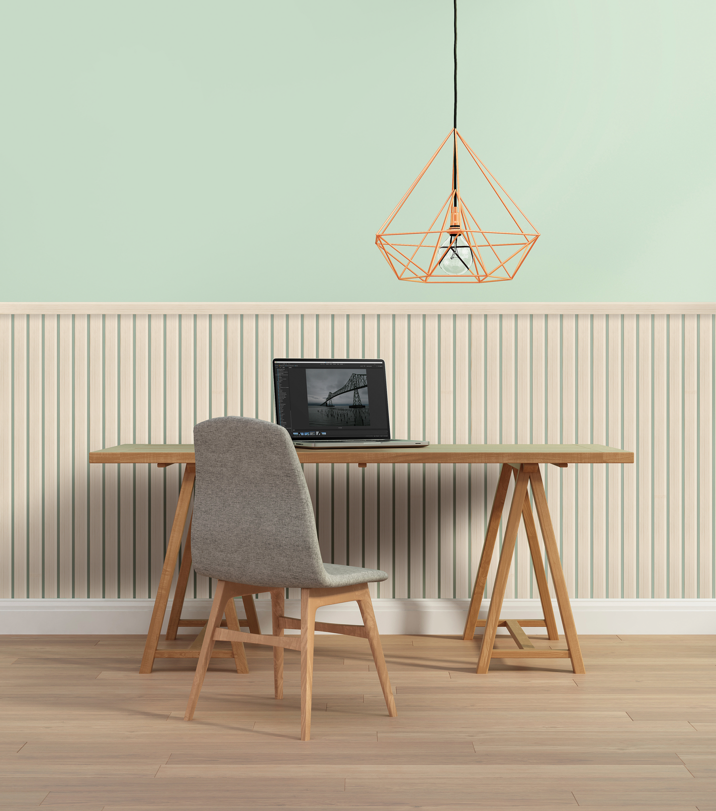 Sisustusrima Cello 20x56x2680 päätypontattu mänty valkovaha