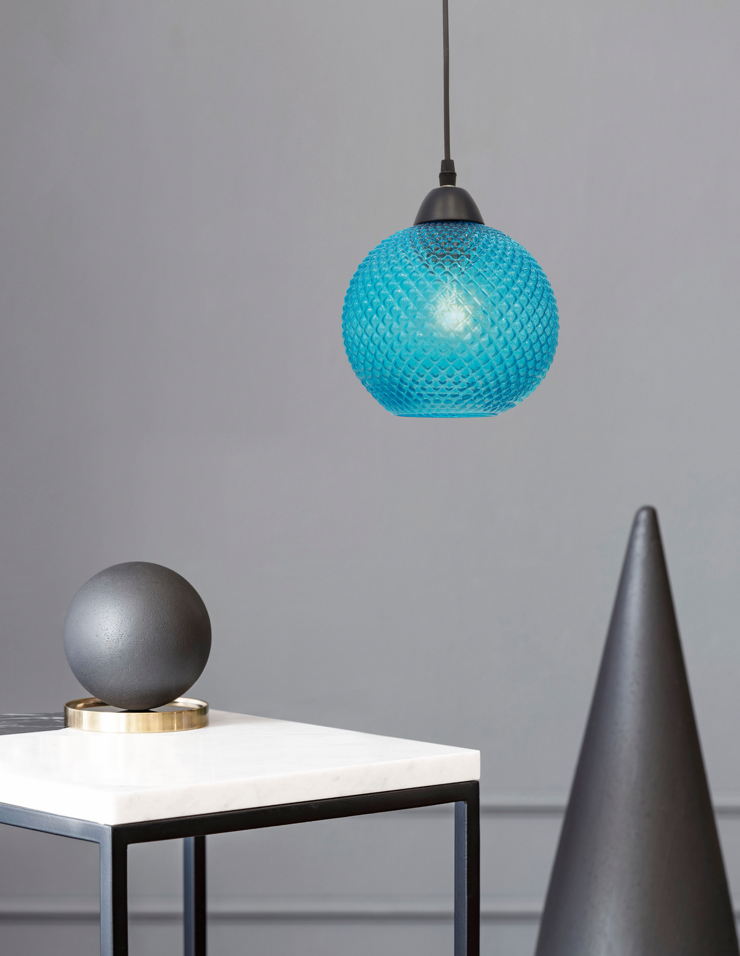 Riippuvalaisin Nova Luce Vienti sininen E27 180mm