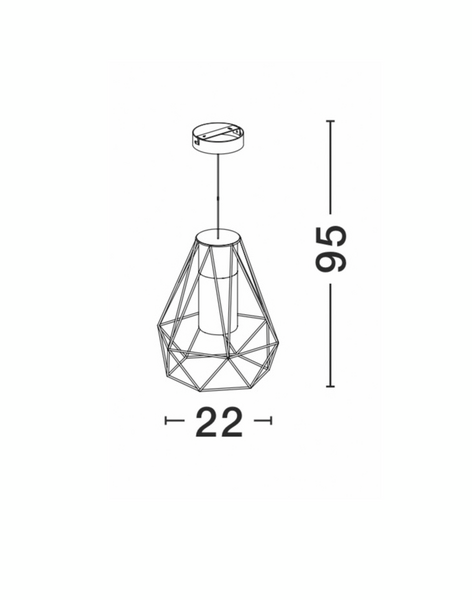 Riippuvalaisin Nova Luce Isidora IP54 E27 220mm