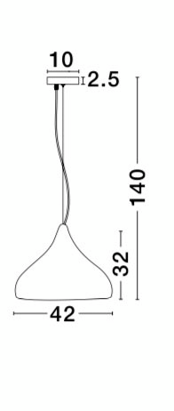 Riippuvalaisin Nova Luce Benicio valkoinen E27 420mm