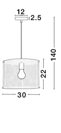 Riippuvalaisin Nova Luce Net E27 300mm
