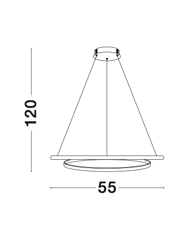 Riippuvalaisin Nova Luce Malvi musta led 550mm