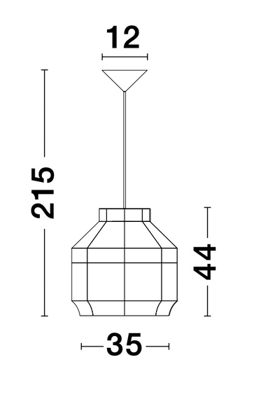 Riippuvalaisin Nova Luce Mia 350mm
