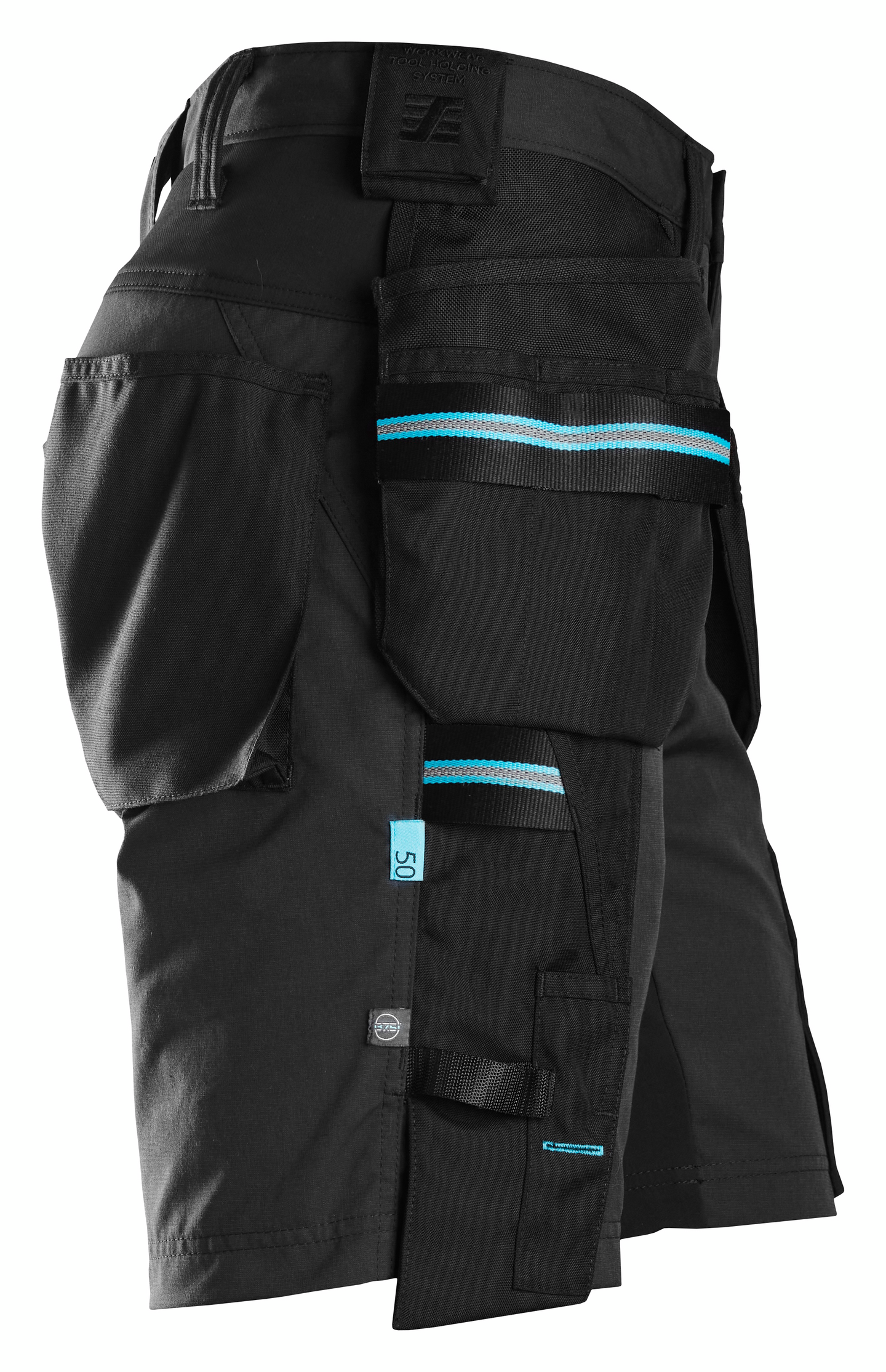 Shortsit Snickers 6110-0404 LiteWork+ 37.5® riipputaskut musta