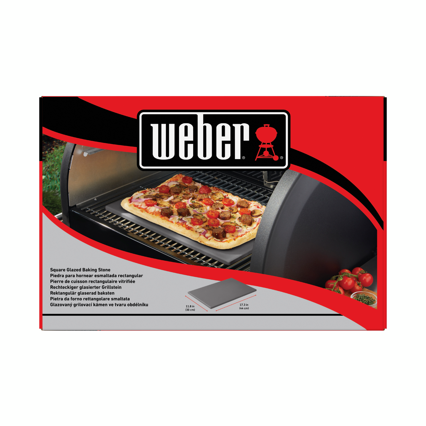GLASERAD WEBER PIZZASTEN 30X44CM