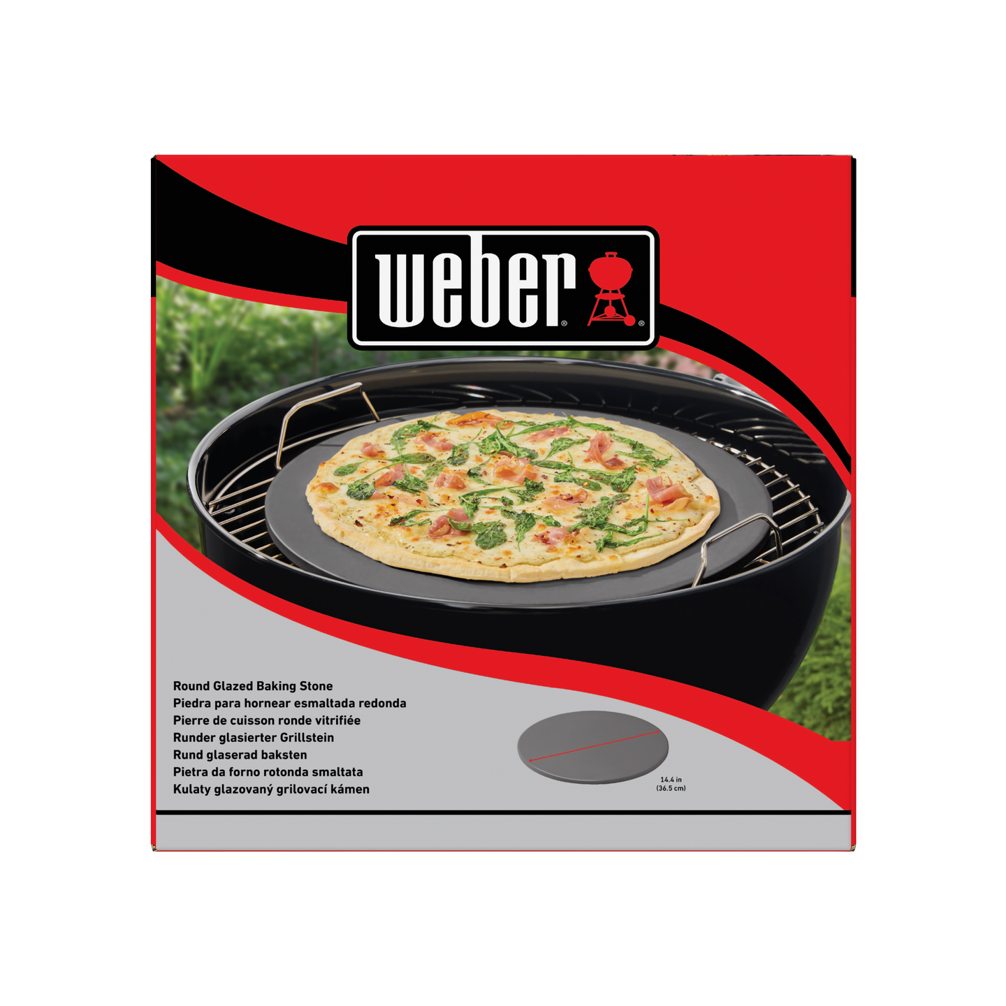 Pizzakivi Weber lasitettu pyöreä 36 cm