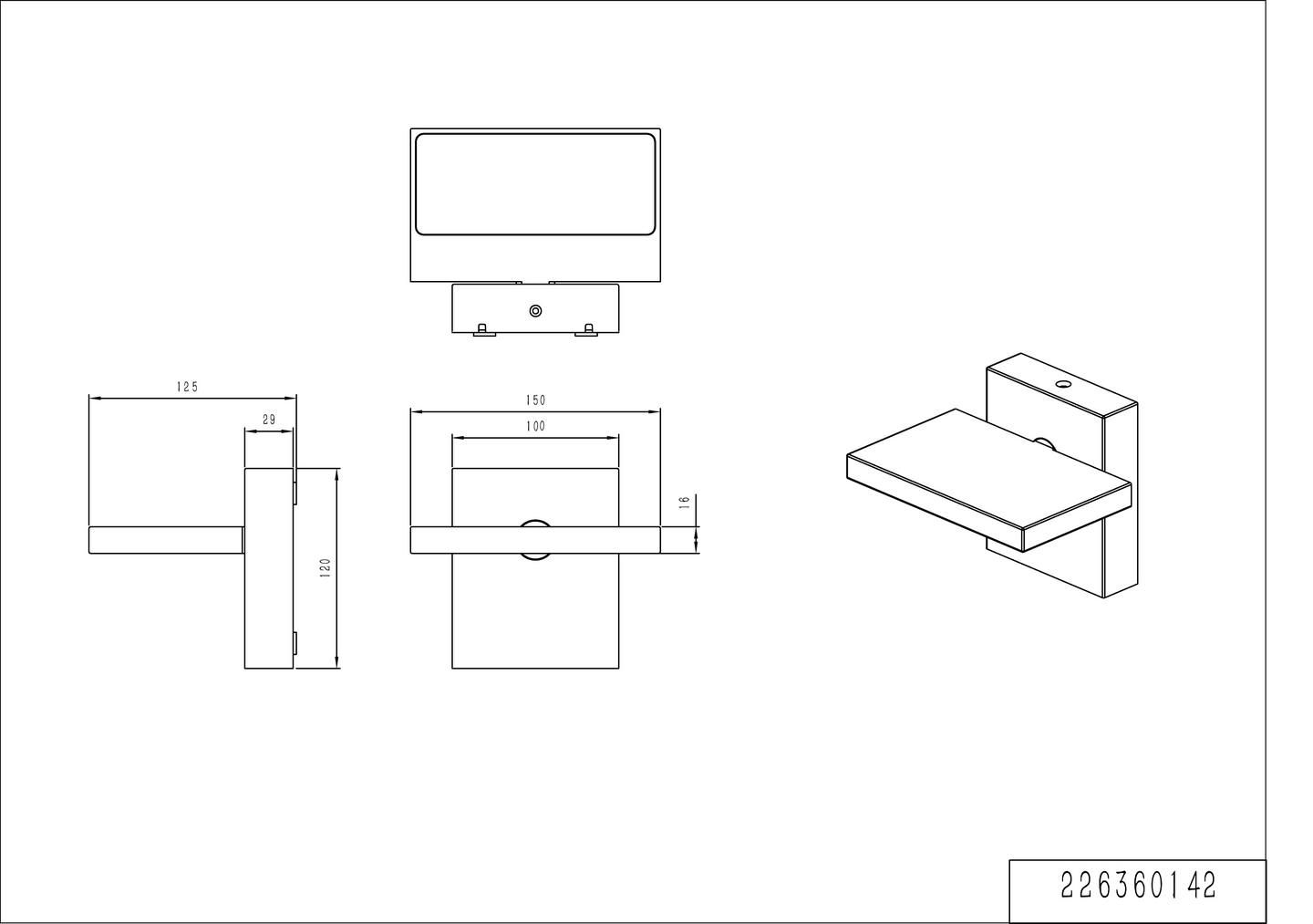 Seinävalaisin TRIO Horton led 1000lm antrasiitti