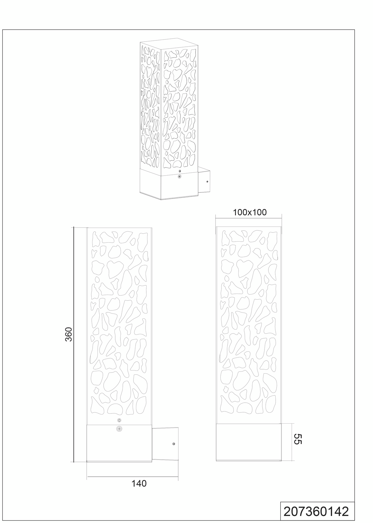 Seinävalaisin TRIO Cooper E27 antrasiitti