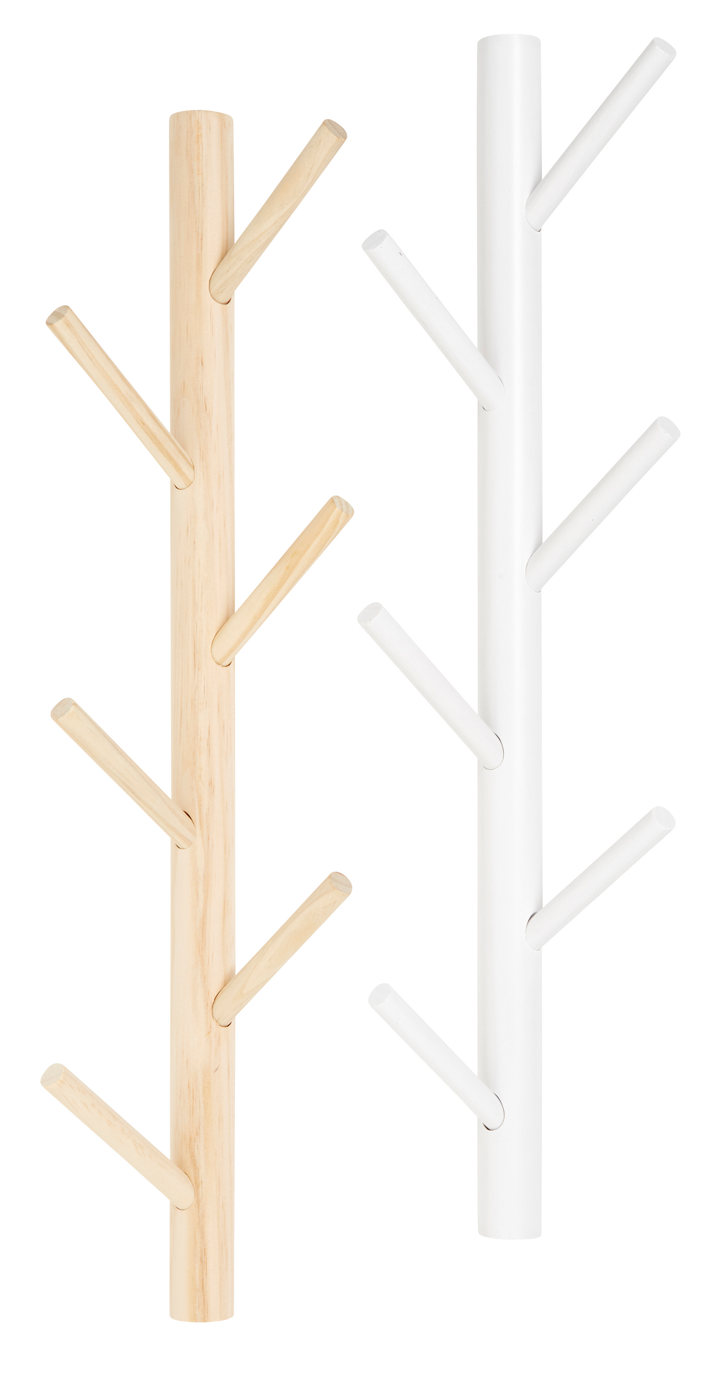 Seinänaulakko Cello 60x15cm 6 koukkua puu