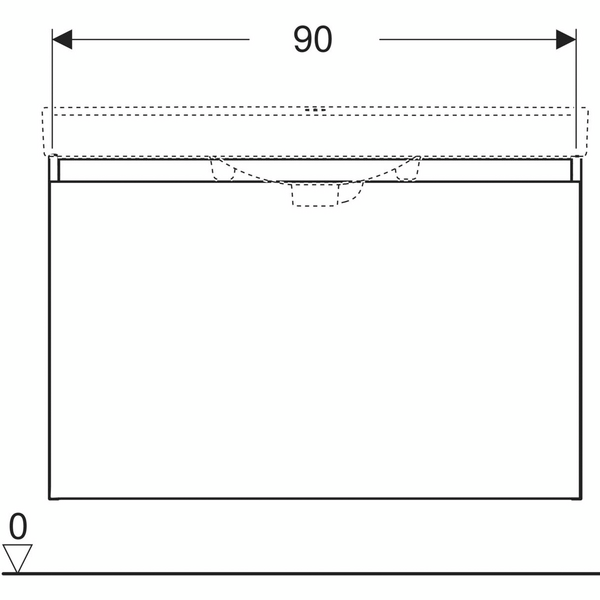 Allaskaappi IDO Light Compact L90 K58 S37,3cm vetolaatikolla valkoinen