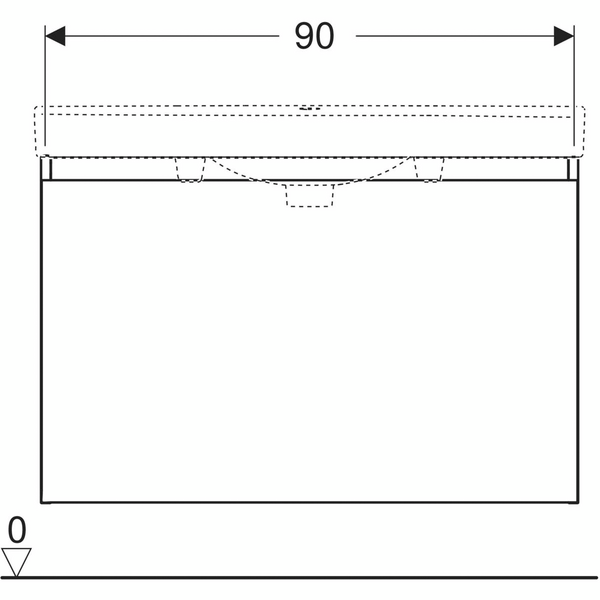 Allaskaappi IDO Light L90 K58 S47cm vetolaatikolla tumma saarni
