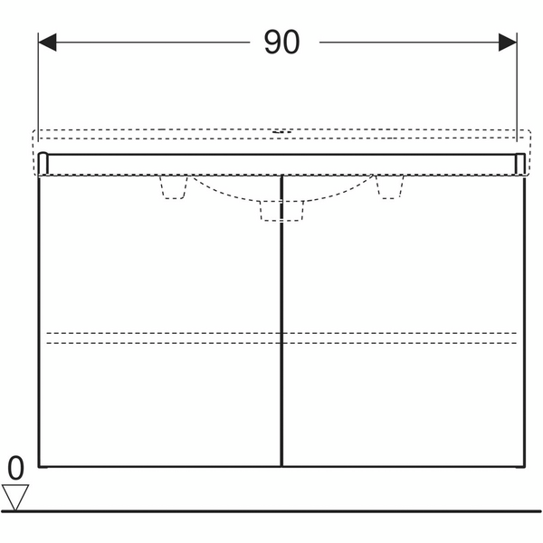 Allaskaappi IDO Light L90 K58 S47cm kahdella ovella valkoinen