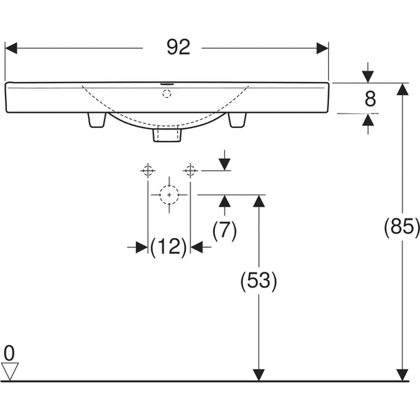 Tasoallas IDO Light L92 S51,5cm hanareikä ylivuotoaukolla