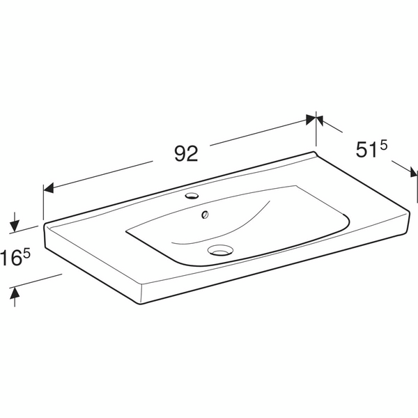 Tasoallas IDO Light L92 S51,5cm hanareikä ylivuotoaukolla