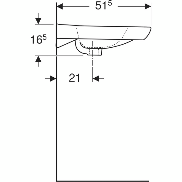 Tasoallas IDO Light L92 S51,5cm hanareikä ylivuotoaukolla