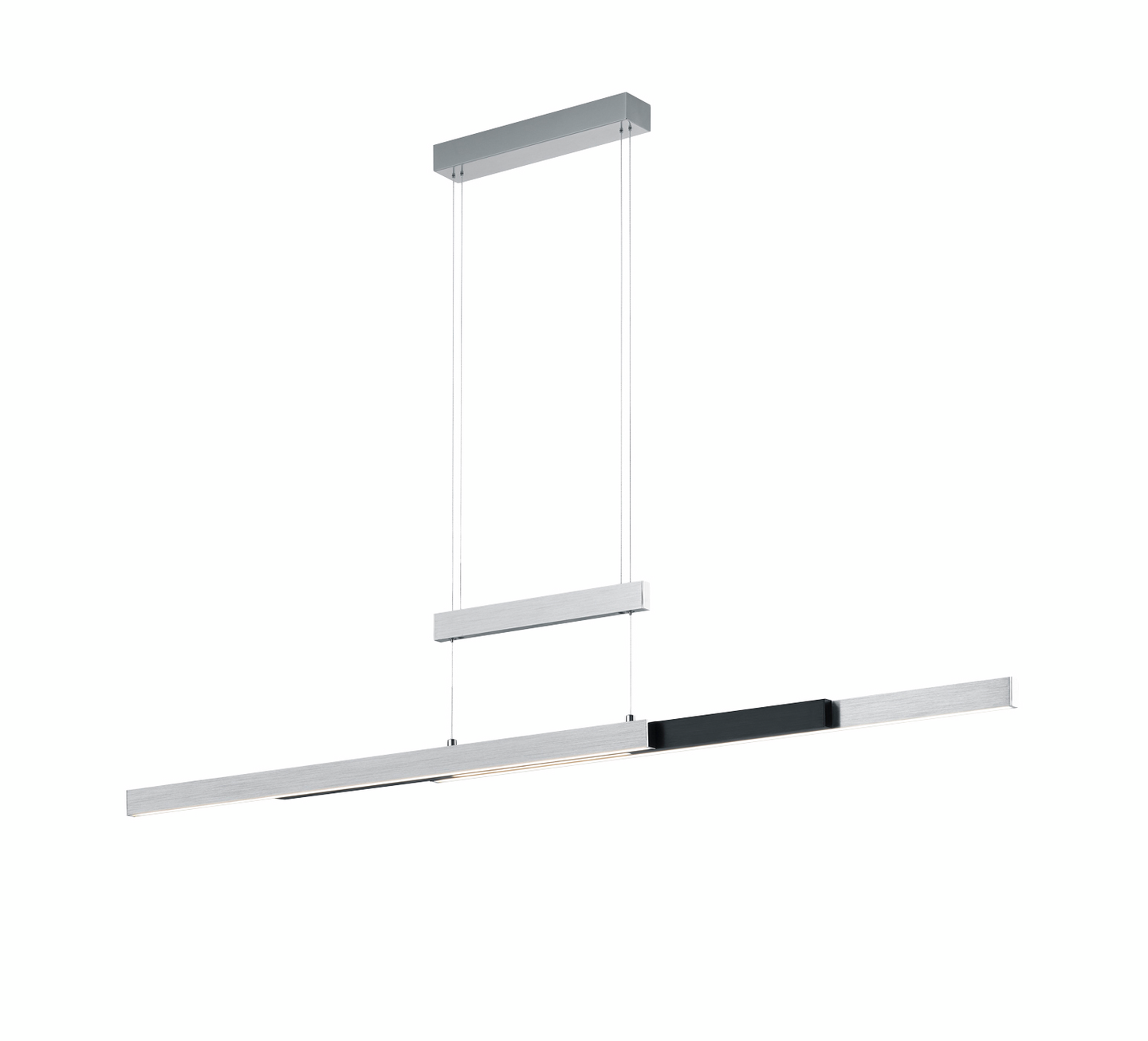 Riippuvalaisin TRIO Trajan led 5300lm harjattu alumiini/mattamusta