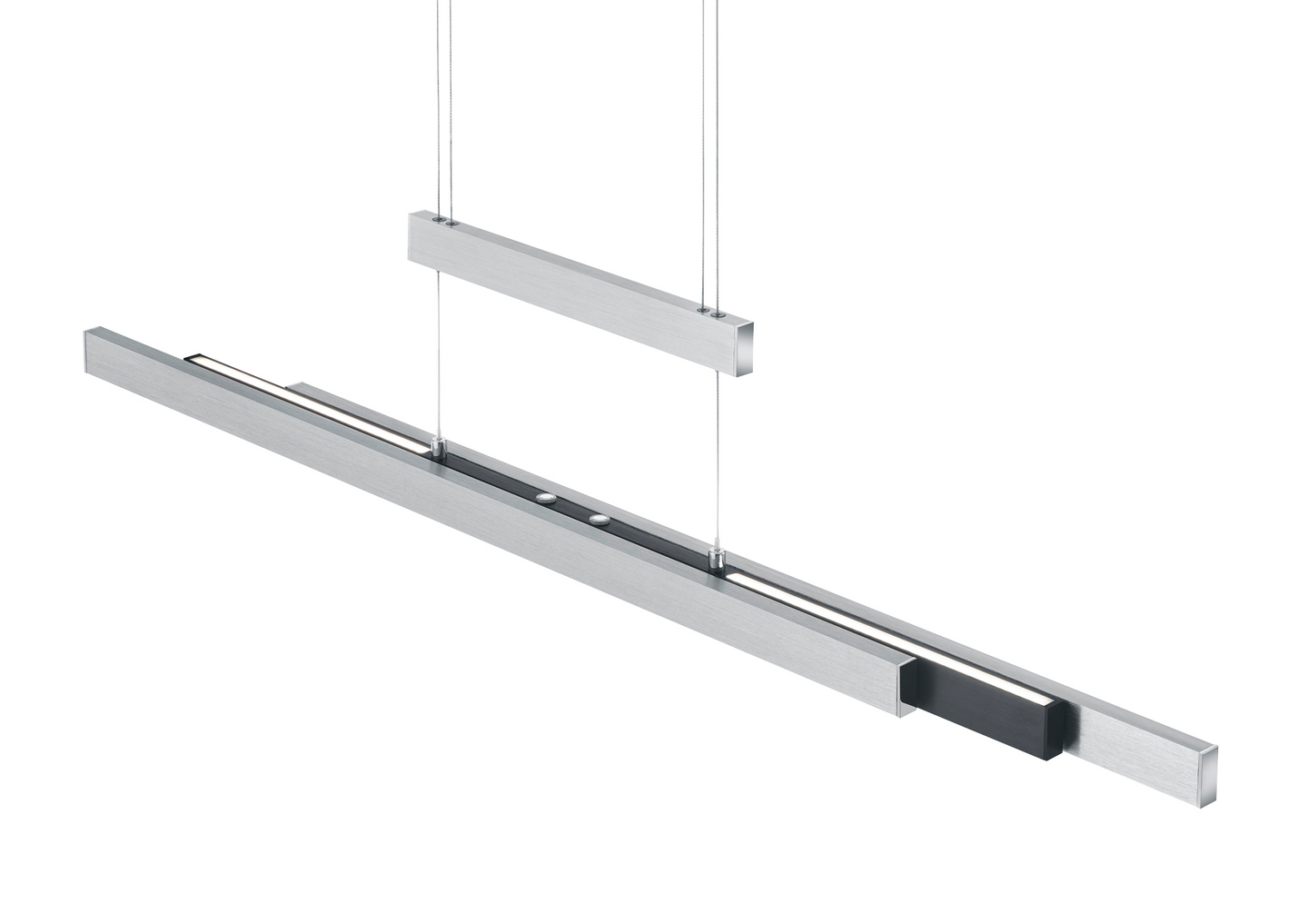Riippuvalaisin TRIO Trajan led 5300lm harjattu alumiini/mattamusta