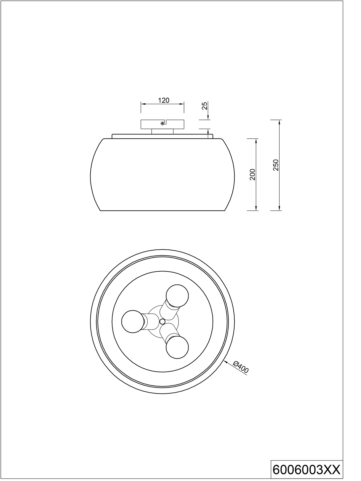 Kattovalaisin TRIO Valente 3xE27 mattavalkoinen