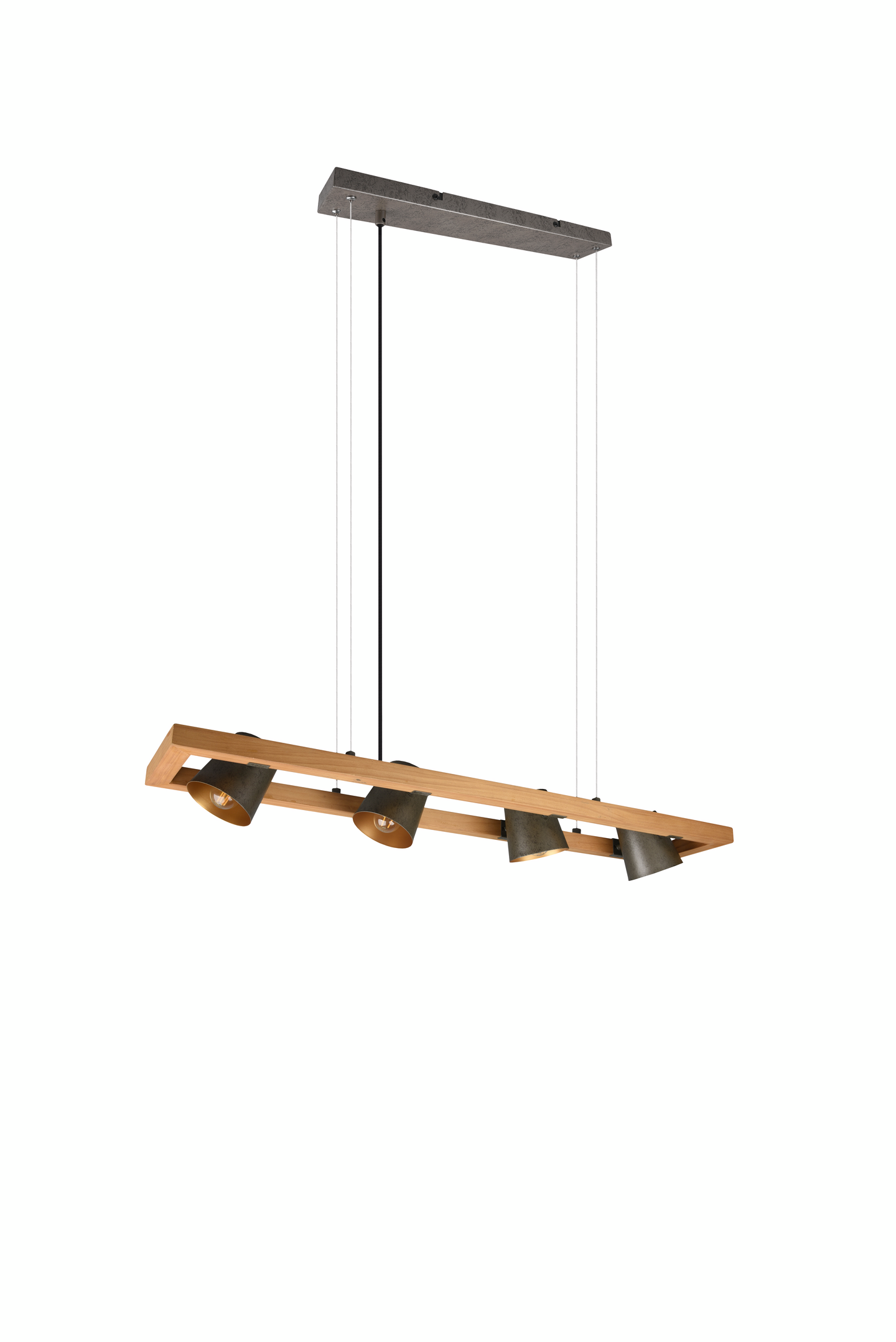 Riippuvalaisin TRIO Bell E14 4-osainen antiikkiteräs