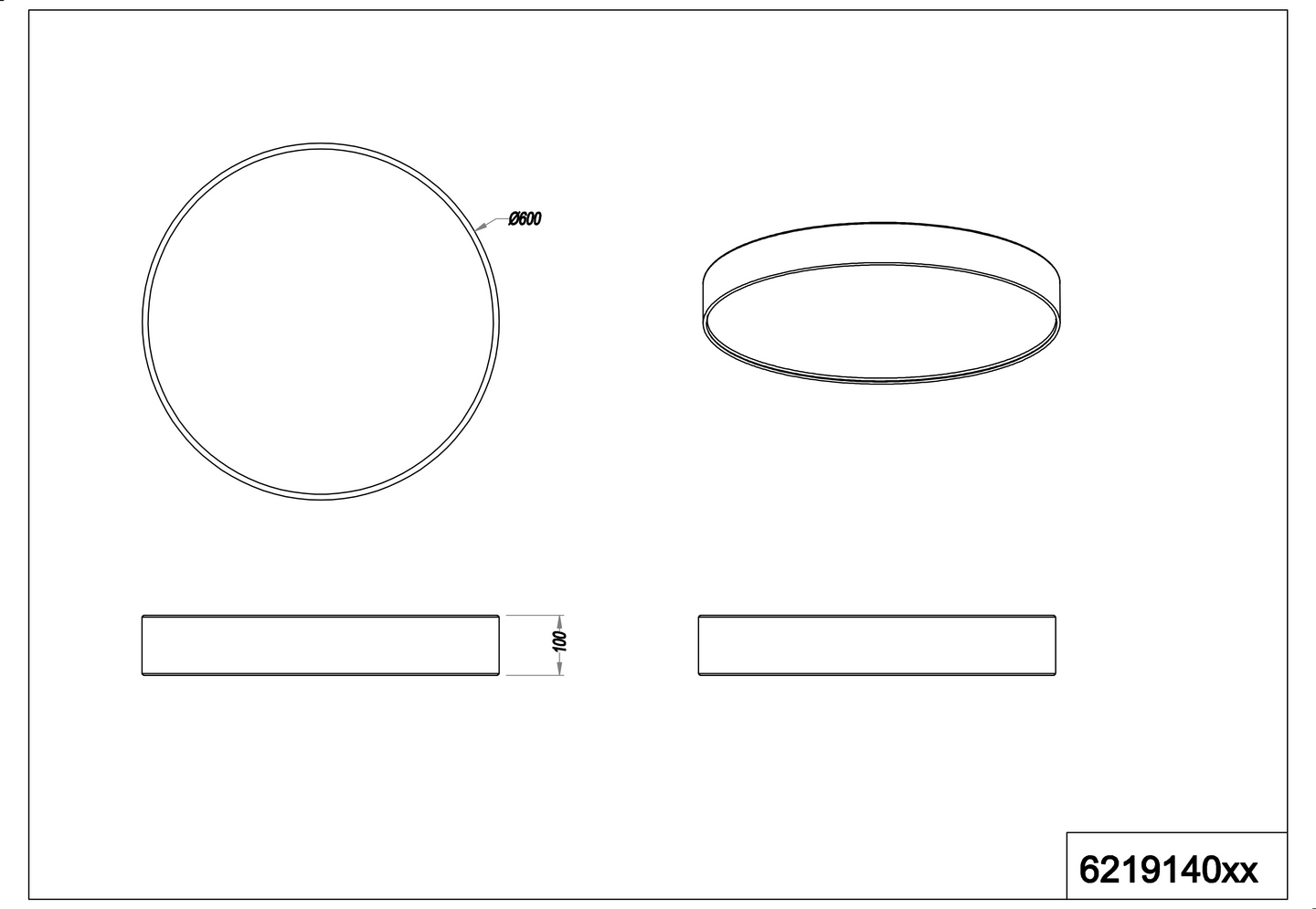 Kattovalaisin TRIO Lugano led 3300lm 60cm valkoinen