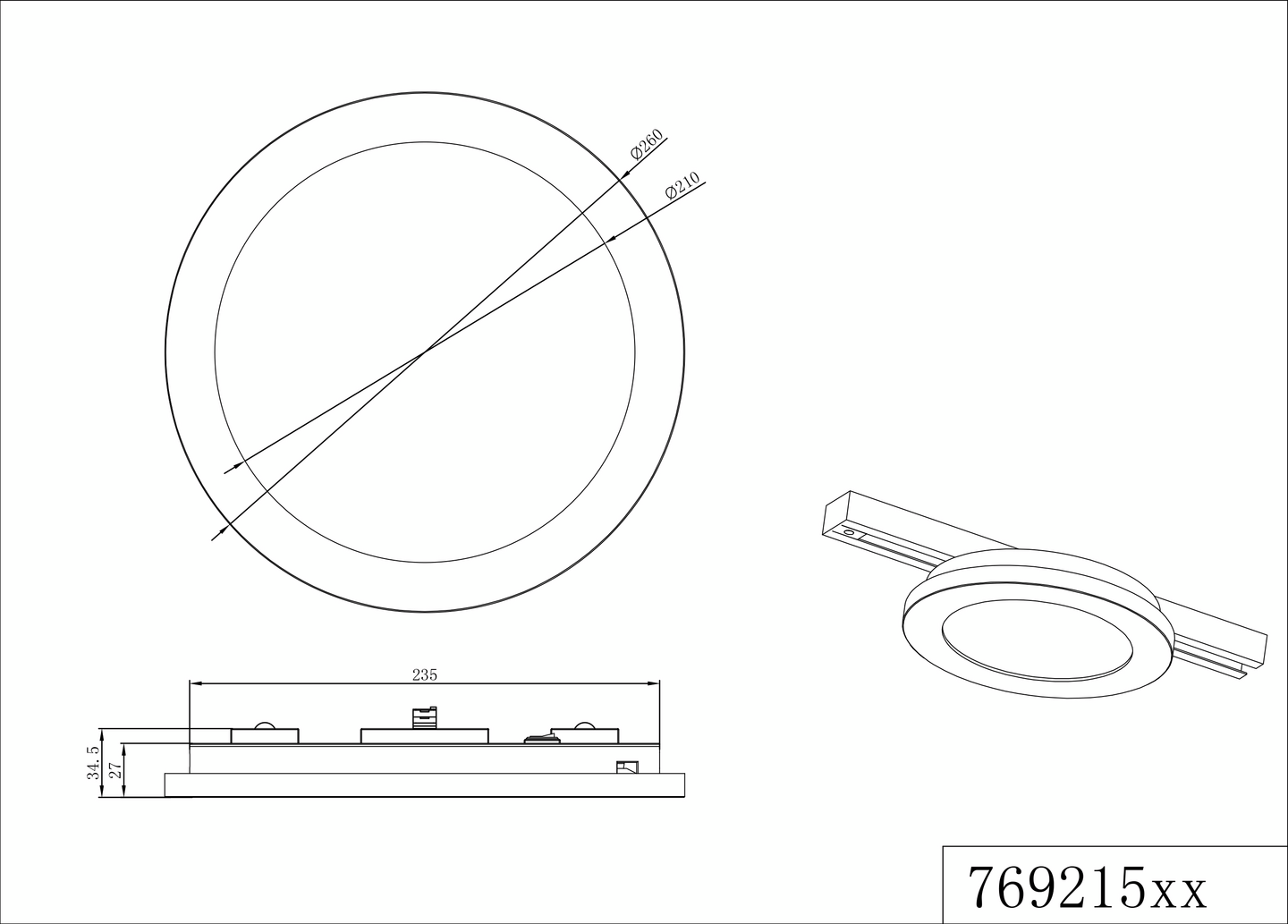 Kattovalaisin TRIO Duoline Camillus led 26cm mattavalkoinen