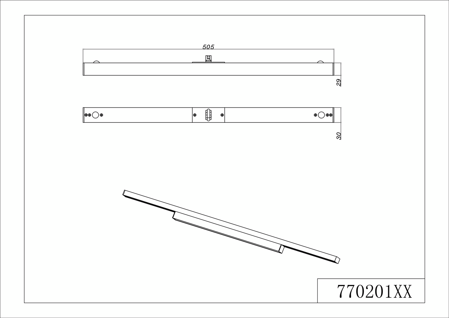 Led-Tanko TRIO Duoline 50cm mattavalkoinen