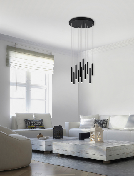 Riippuvalaisin TRIO Tubular led 2,8W 350lm 40cm mattamusta