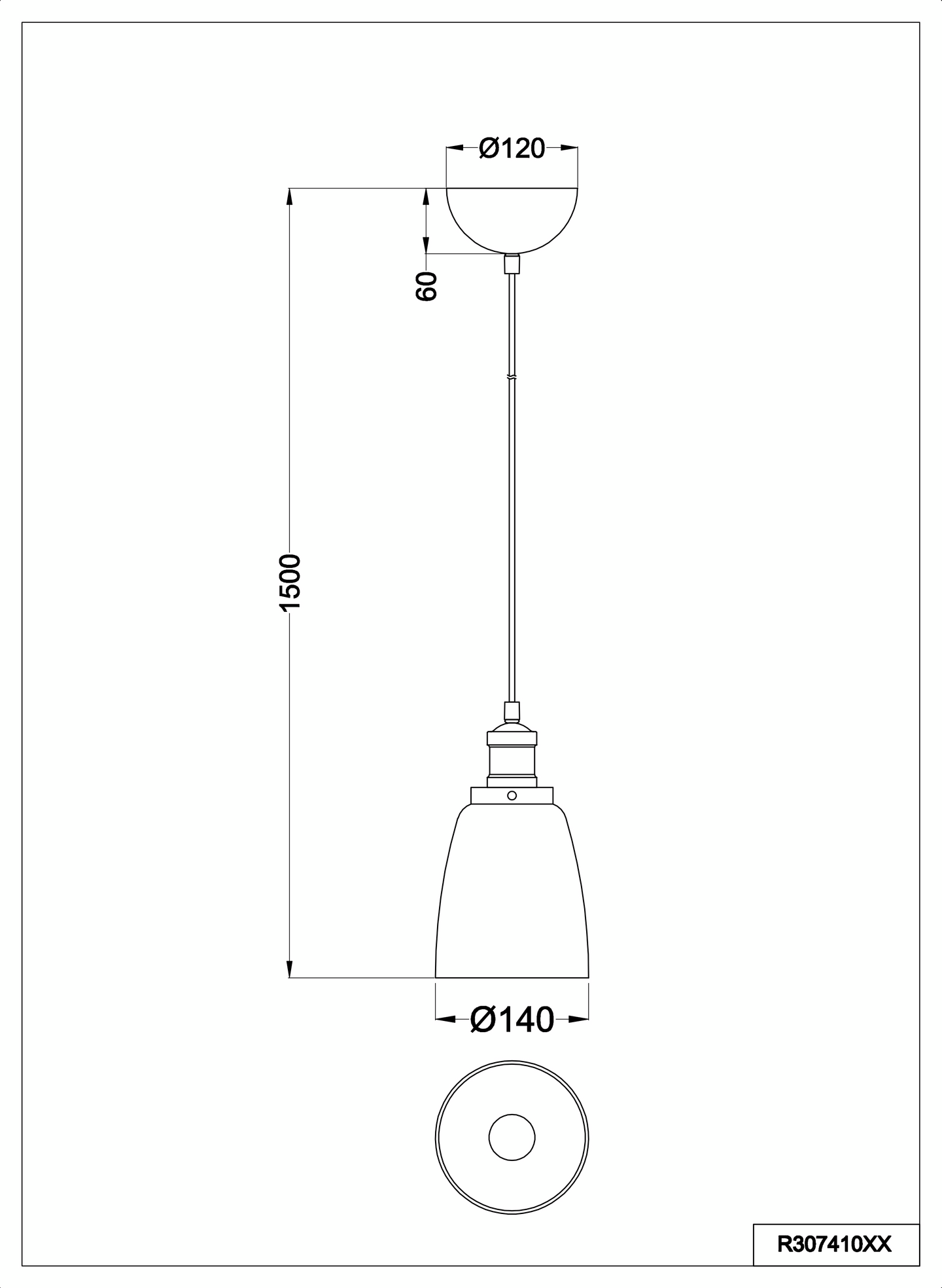 Riippuvalaisin TRIO Vita E27 harjattu teräs