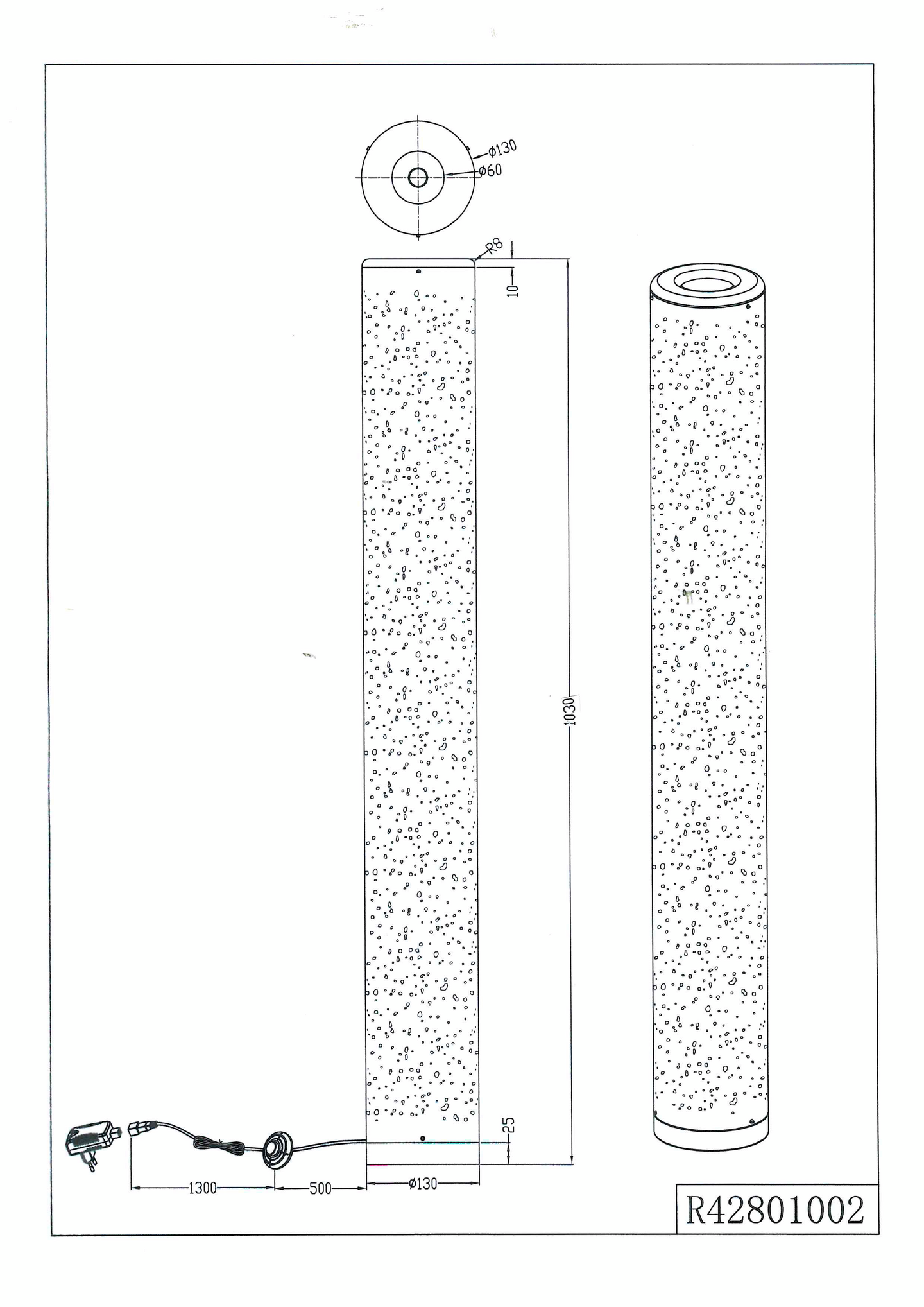 Lattiavalaisin TRIO Taco led 800lm musta/kulta