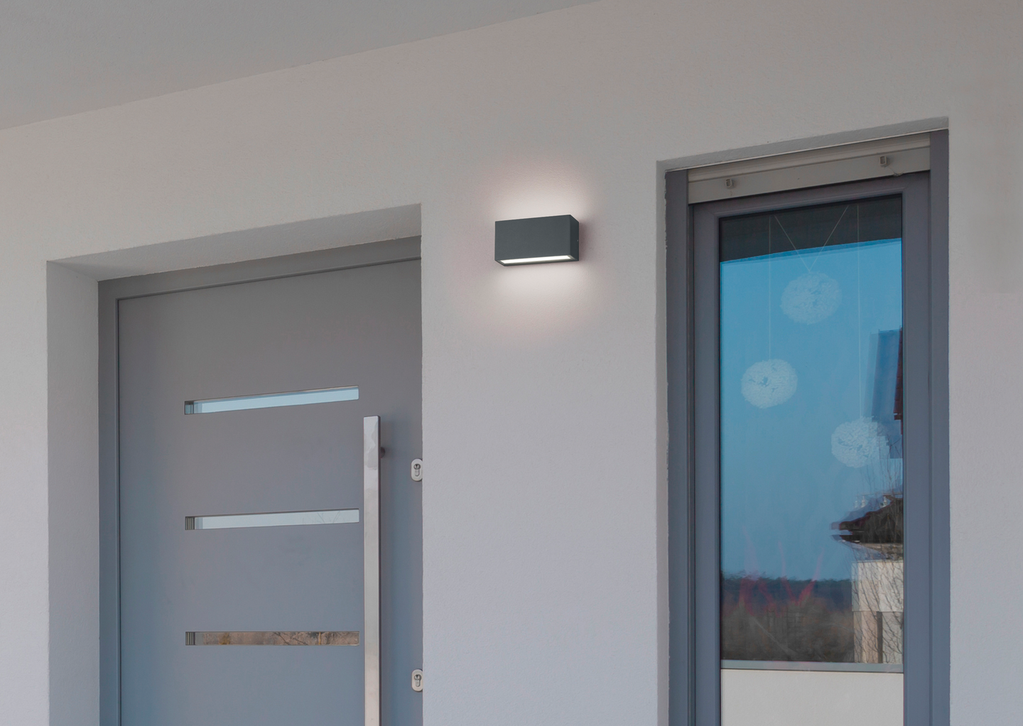 Ulkoseinävalaisin TRIO Trent led 800lm antrasiitti