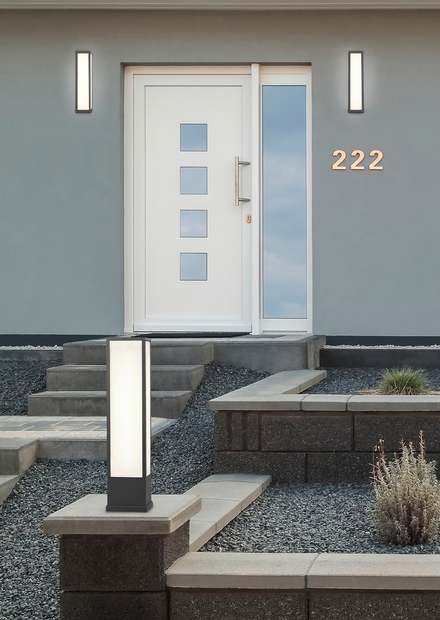 Seinävalaisin TRIO Fuerte led 1300lm 36cm antrasiitti