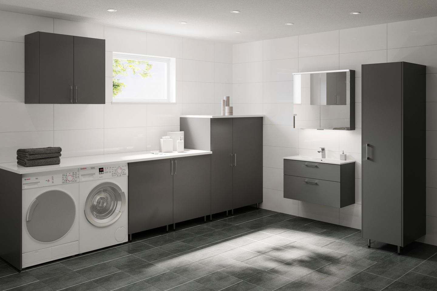 STOMME SVEDBERGS HÖGSKÅP TVÄTT&TORK VIT, 2HYLL 60X122X58CM