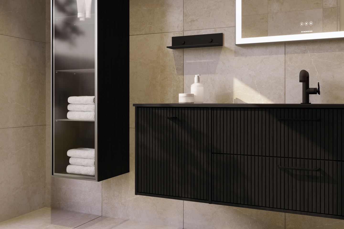 DÖRR SVEDBERGS HÖGSKÅP RAM ALU MATT KLAR 34,7X159,7X1,6CM