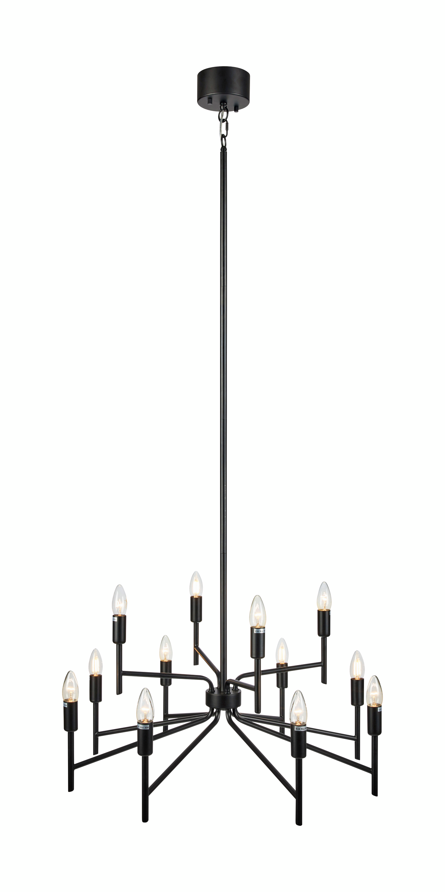 Kattovalaisin Markslöjd Regent 12 musta E14