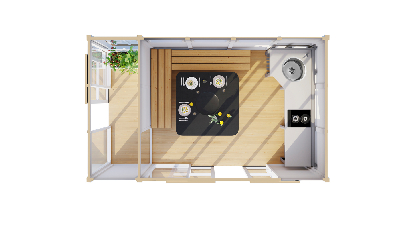 Kesähuone Villa Combi 450x270cm 12,15m²