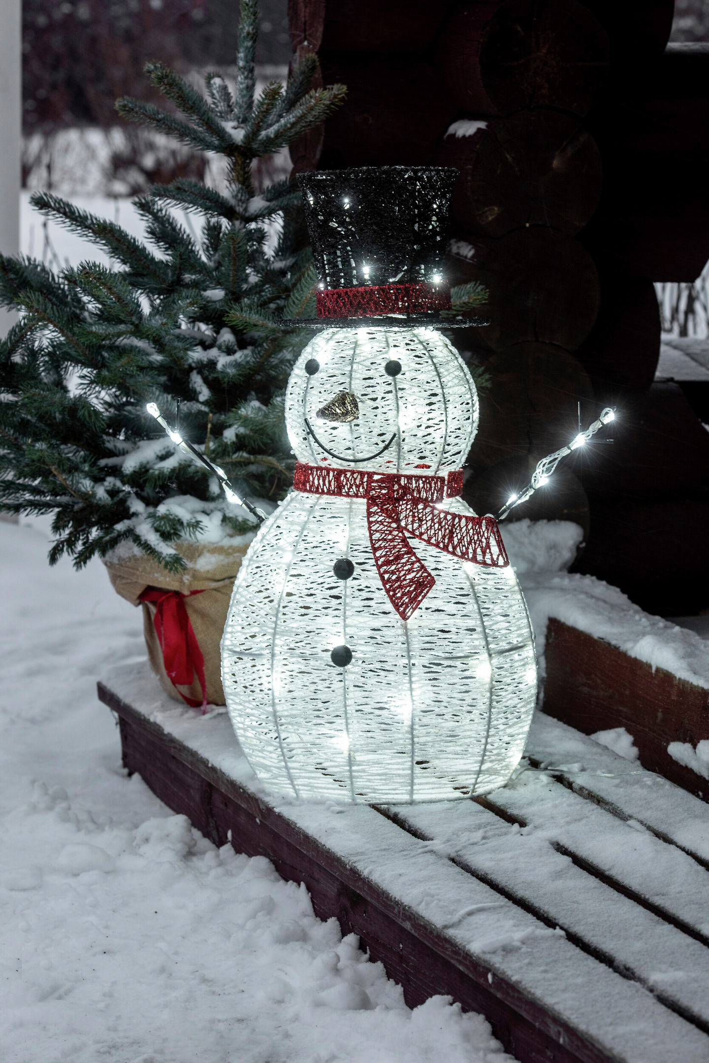 Koristehahmo Airam lumiukko Niclas 72cm 60 lediä IP44